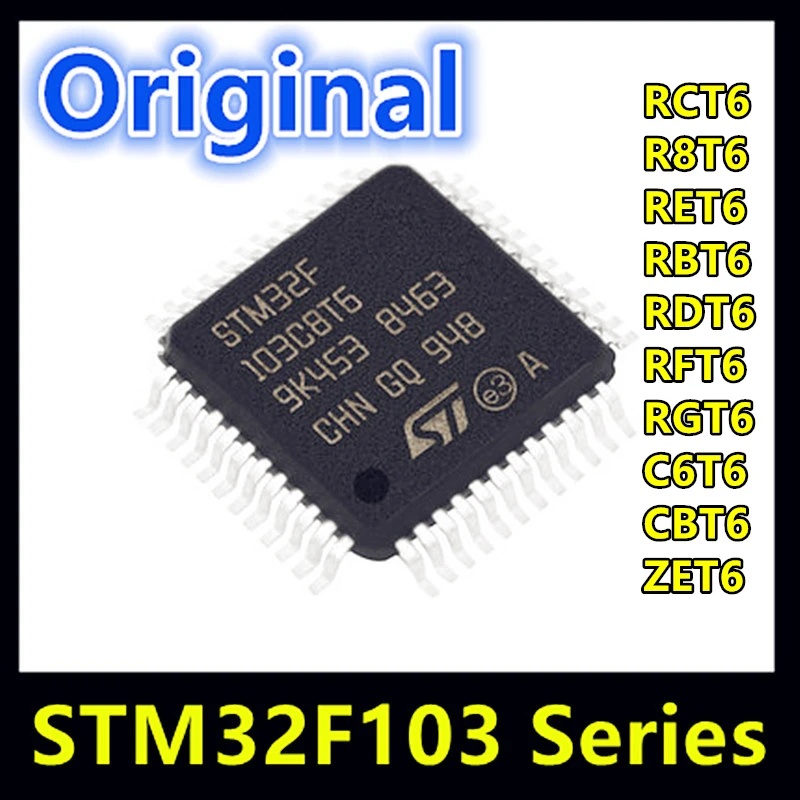 STM32F103C6T6A STM32 ชิป STM32F103RCT6 STM32F103RET6 STM32F103RBT6 32f103R8T6 RPT6 RGT6 RGT6 CT6 C10