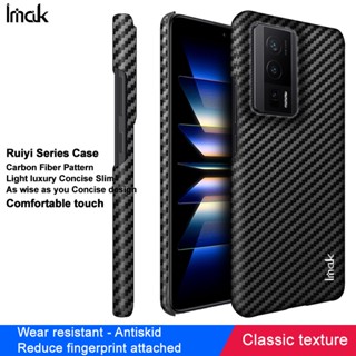 Imak Redmi K60 5G / Redmi K60 Pro 5G เคสโทรศัพท์มือถือหนัง PU แข็ง คาร์บอนไฟเบอร์ Poco F5 Pro 5G PU Leather Casing Protective Case