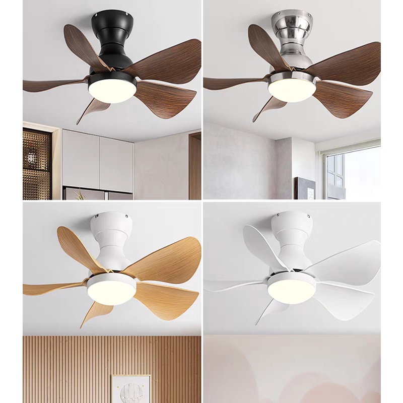 2023 new modern 22inch mini corridor smallhouse DC motor ceiling fans with remote control 29inch bab