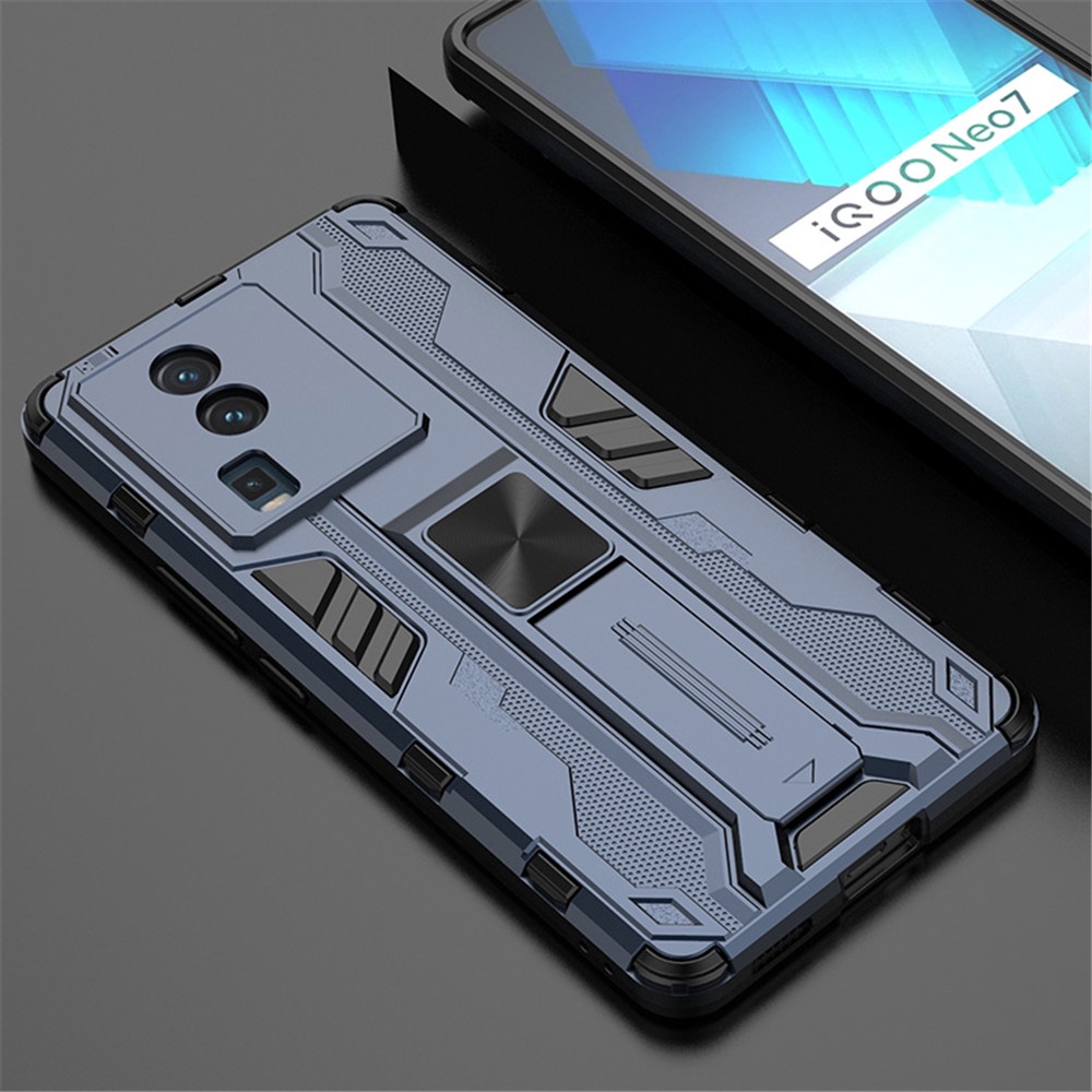 เคสกันกระแทก Vivo iQOO 10 Pro iqoo9 Neo 7 Neo6 X80 กล้องเกราะป้องกันขาตั้งโทรศัพท์ฝาหลัง
