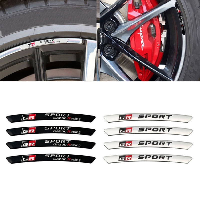 GR sport Gazoo Racing car wheel hub sticker rim decal for Toyota Corolla 86 supra RAV4 Yaris CHR Pri