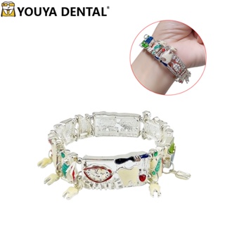 Tooth Shape Bracelets Hand Chain Charm Hygienist Creative Enamel Bracelet For Women Fashion Dentistry Jewelry Gifts