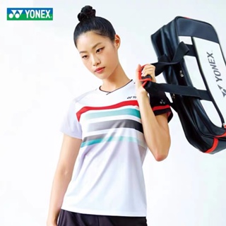 Yonex เสื้อกีฬาแบดมินตัน แขนสั้น ระบายอากาศ แห้งเร็ว สําหรับผู้ชาย และผู้หญิง เหมาะกับการเล่นเทนนิส วอลเลย์บอล