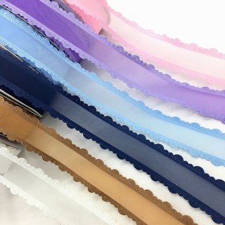 2.5cm 4.5meters Embossed Organza Ribbon For Handmade DIY Craft Bows Easter Wedding Christmas Deco Gift Floral Packing