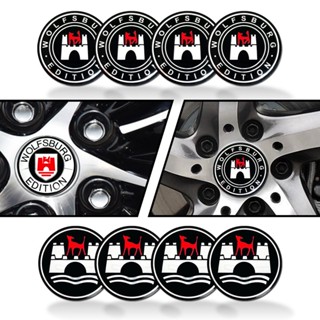 Car Accessories 4pcs 56mm Wolfsburg Edition Logo Car Wheel Hub Center Caps Rims Covers Sticker Decoration Car Styling