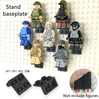 10pcs/bag Wall Standing Base Plate Building Blocks Accessories for Minifigures Kids Toys