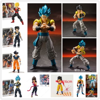 Articulado Vegeta ตุ๊กตาฟิกเกอร์ Dragon Ball SHF Goku Super Saiyan PVC ขนาด 16 ซม.