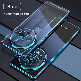 Honor Magic 5 Magic5 Pro เคสโทรศัพท์ TPU นิ่ม แบบใส ขอบชุบ