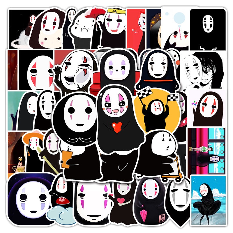 สติกเกอร์ ลายการ์ตูนตลก No Face Man กันน้ํา DIY สําหรับติดตกแต่งรถยนต์ 50 ชิ้น