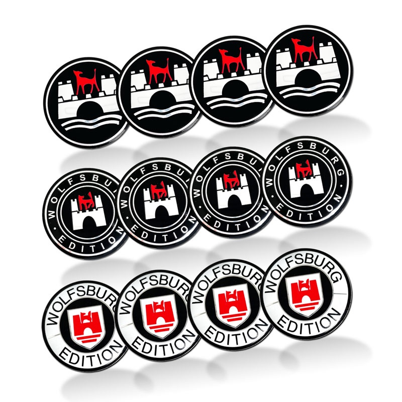 Car Accessories 4pcs 56mm Wolfsburg Edition Logo Car Wheel Hub Center Caps Rims Covers Sticker Decoration Car Styling ราคา ถูกที่สุด ดีลบีเคเค แกลเลอรีภาพที่ 5
