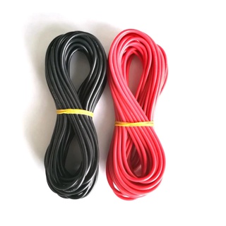 คอยล์ซิลิโคน ทนความร้อน 18 20 24 26 28 30 AWG 1 เมตร สีแดง 1 เมตร สีดํา 2 เมตร