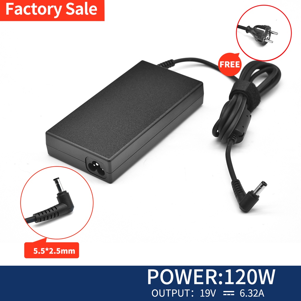 Chicony ที่ชาร์จแล็ปท็อป A17-120P1A 120W 19.5V 6.15A 5.5 มม. สําหรับ MSI Gaming GL62 7RD GE72 7RE GV