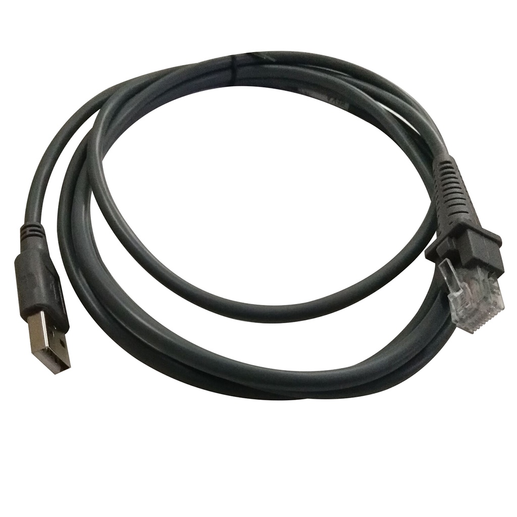 สายสีเทาสําหรับ Datalogic D100 GD4130 QD2130 GD4430 QW2120 QD2100 (USB, 2 เมตร, ตรง) สายเคเบิลข้อมูล