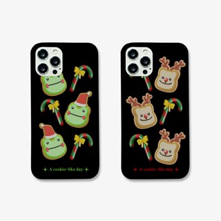 🇰🇷【 Artisquare Hard Case 】เคสมือถือ แบบแข็ง ลายคริสต์มาส สีดํา สไตล์เกาหลี สําหรับ iPhone 13 14 12 Samsung Galaxy S23 22 21 Note20 Ultra