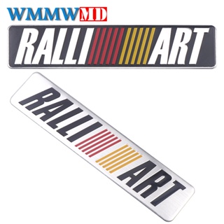 Ralli ART สติกเกอร์อลูมิเนียม ลายตราสัญลักษณ์ สําหรับติดตกแต่งรถยนต์ mitsubishi lancer asx outlander pajero galant