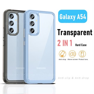 เคสโทรศัพท์มือถืออะคริลิคใส แบบแข็ง กันกระแทก สําหรับ Samsung Galaxy A54 A34 A14 4G 5G