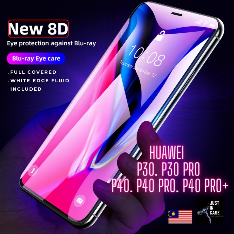 Huawei P30 P30 Pro P40 P40 Pro P40 Pro+ Anti Blue Ray Clear Full Covered Tempered Glass Screen Prote