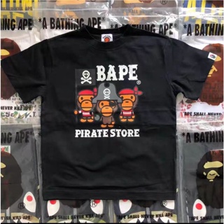 เสื้อยืดแขนสั้น พิมพ์ลาย Pirate milo ape head series แฟชั่นฤดูร้อน สําหรับผู้ชาย และคู่รัก