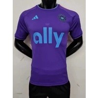 เสื้อกีฬาแขนสั้น ลายทีมชาติฟุตบอล Charlotte away purple สีดํา แดง เขียว 2023-24 season ชุดเหย้า แห้งเร็ว ไซซ์ S-XXL