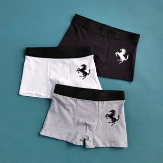 【พร้อมส่ง】Ferrari  กางเกงชั้นในผ้าฝ้ายเอวยางยืดพิมพ์ลายตัวอั…