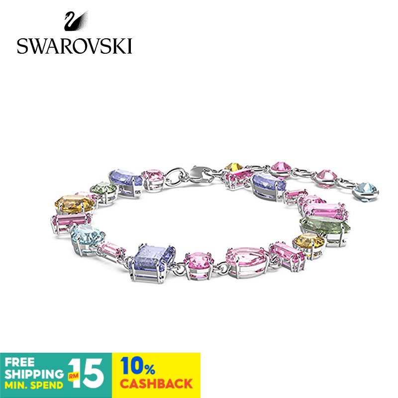 พร้อมส่ง Swarovski Gema สร้อยข้อมือแฟชั่น ระดับไฮเอนด์ หรูหรา เรียบง่าย ปรับได้ ของขวัญวันวาเลนไทน์ สําหรับผู้หญิง