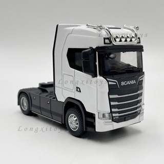 โมเดลรถบรรทุกโลหะ 1:50 Scania S730 พร้อมเสียง และไฟ ของเล่นสําหรับเด็ก