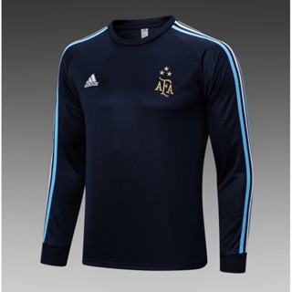 เสื้อกีฬาแขนยาว คอกลม ลายทีมชาติฟุตบอล Argentina 23/24|S-xxl