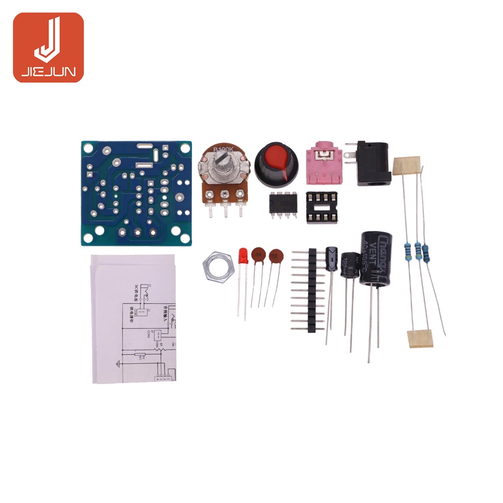 Lm386 ชุดบอร์ดโมดูลขยายเสียง ขนาดเล็ก 3.5 มม. 3V-12V DIY สําหรับเครื่องขยายเสียง 3V-12V TDA2030