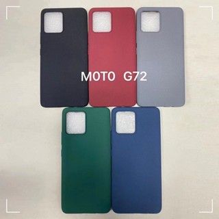 เคสโทรศัพท์มือถือแบบนิ่ม ผิวด้าน บางมาก สีพื้น เรียบง่าย สําหรับ Motorola Moto G72