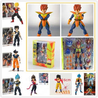 Articulado Vegeta ตุ๊กตาฟิกเกอร์ Dragon Ball SHF Goku Super Saiyan PVC ขนาด 16 ซม.