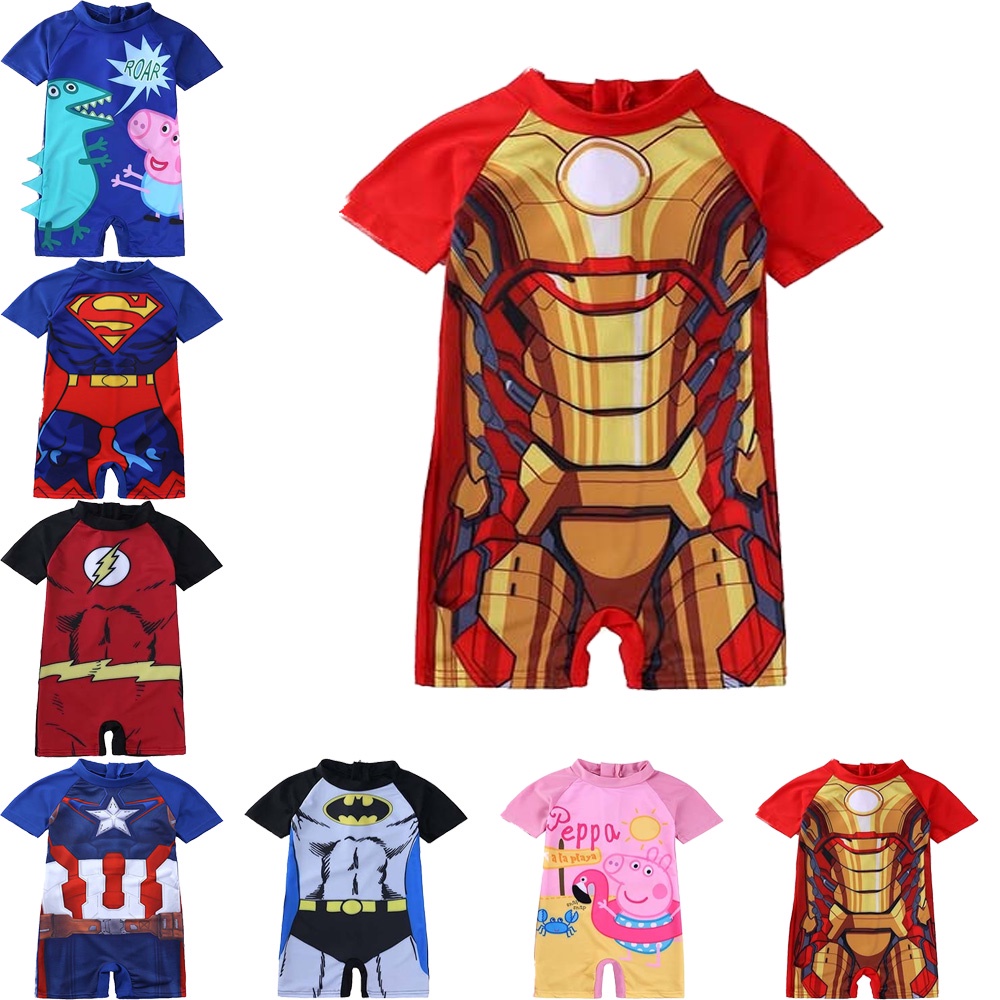 ชุดว่ายน้ํา หมวกว่ายน้ํา พิมพ์ลาย เหมาะกับเดินชายหาด แฟชั่นฤดูร้อน สําหรับเด็กผู้ชาย และเด็กผู้หญิง 2024 2 ชิ้น