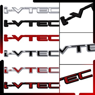 Metal Car Body i-VTEC Emblem Badge 3D Sticker Tail Decals For Honda Civic DIO CR-V 2 3 4 5 Accord Odyssey HRV FIT Acura Vfr800