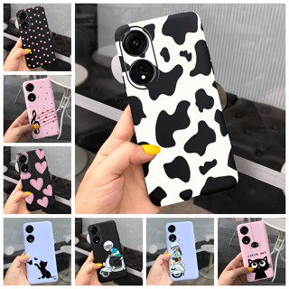 เคสโทรศัพท์มือถือแบบนิ่ม ลายการ์ตูนวัวนม หัวใจ แมวน่ารัก สําหรับ OPPO Reno 8T 4G 5G 2023 Reno8 T Reno8T 5G