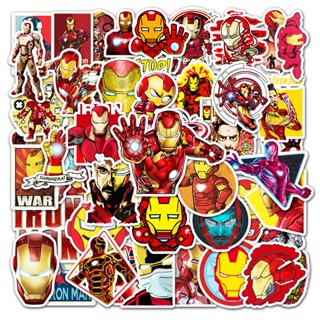 สติกเกอร์ ลาย Ironman กันน้ํา แบบสร้างสรรค์ สําหรับติดตกแต่งรถยนต์ 50 ชิ้น