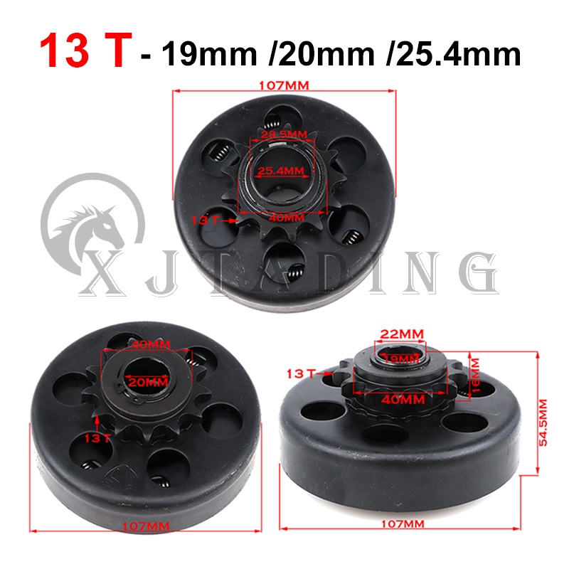 SPZ 13T แรงเหวี่ยงคลัทช์อัตโนมัติ 3/4" 19/20/5.4 มม.428 สําหรับ GO Fun รถเข็น Minibike ATV Kart 13 ฟ