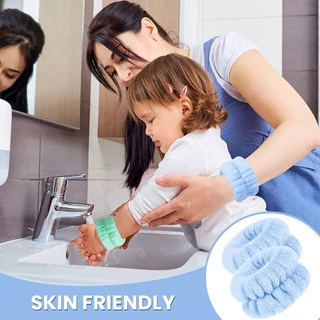 Reusable Spa ข้อมือ Washband ผ้าขนหนูไมโครไฟเบอร์นุ่มสายรัดข้อมือสําหรับล้างหน้าผู้หญิงสาวโยคะวิ่งกีฬาข้อมือ Sweatband