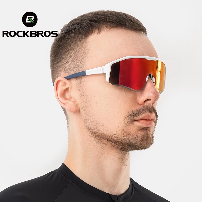 【TH Delivery】ROCKBROS แว่นตากันแดด เลนส์โพลาไรซ์ ป้องกันรังสียูวี กันลม คุณภาพสูง อุปกรณ์เสริม สําหรับขี่จักรยาน MTB Road Bike