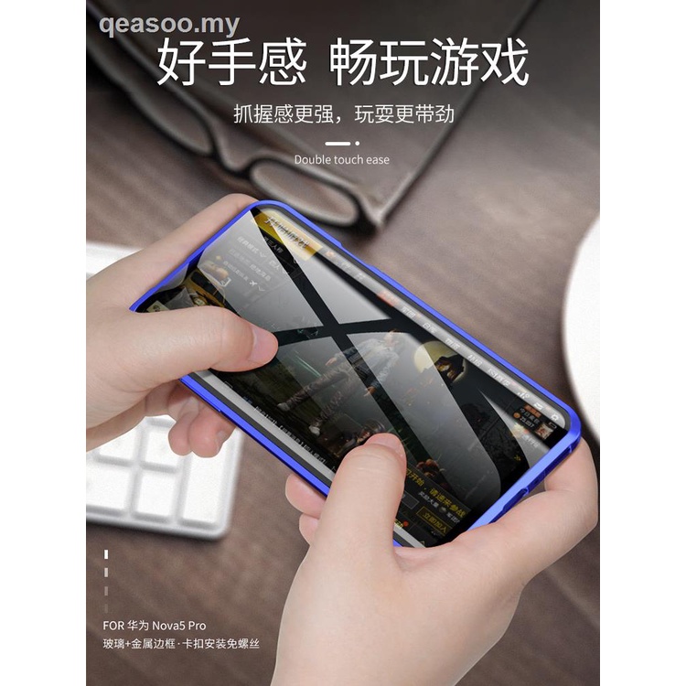 เคสโทรศัพท์มือถือแบบแก้วใส สองด้าน กันกระแทก สําหรับ Huawei nova4 nove3 NO