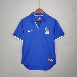 เสื้อกีฬาแขนสั้น ลายทีมชาติฟุตบอล Italy 1998 ชุดเหย้า สไตล์เรโทร