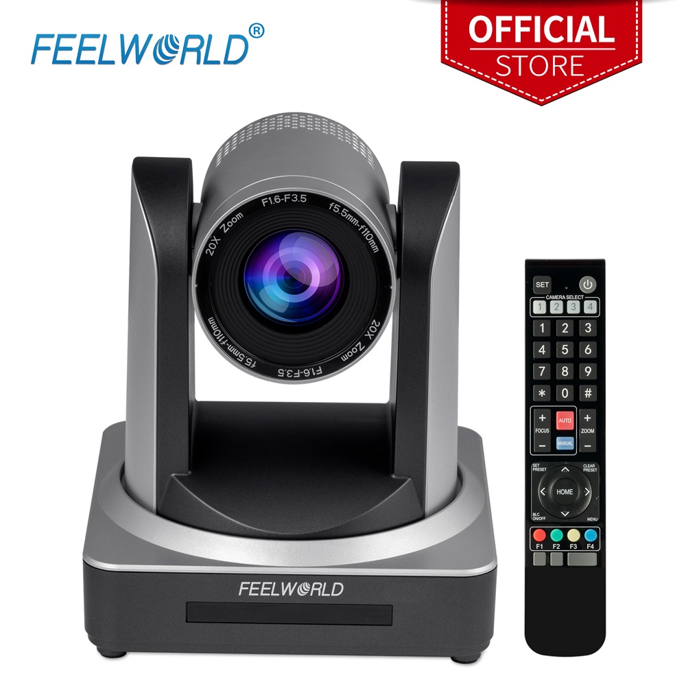 Feelworld POE20X Full HD 1080P 60fps พร้อมกัน กล้อง 3G SDI HDMI IP PTZ ซูมออปติคอล 20X รองรับ PoE ใช้ได้กับวิทยุถ่ายทอดสด การประชุมทางวิดีโอ