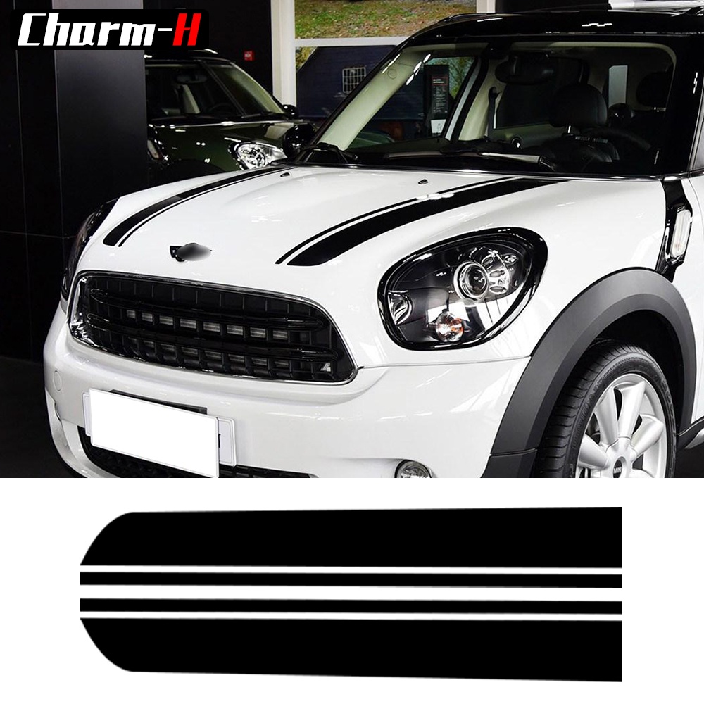 รถเครื่องยนต์ Hood Bonnet สติกเกอร์ Stripes Decals Decor สําหรับ Mini Cooper S Countryman R60