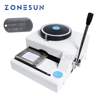 Zonesun ป้ายแท็กโลหะ ลายนูน พร้อมตัวเลข และสัญลักษณ์ตัวอักษร สําหรับสุนัข