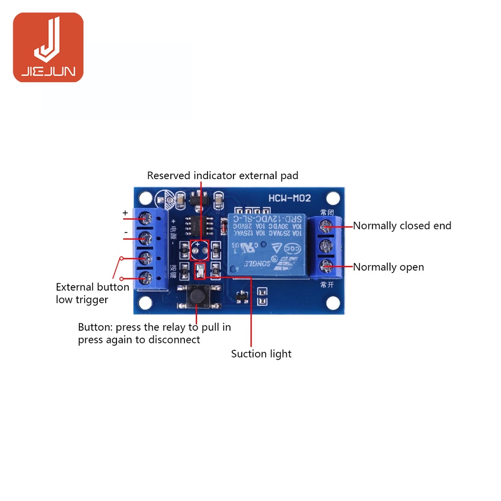 โมดูลรีเลย์ 5V 12V ปุ่มเดียว บิดได้ ปุ่มเดียว ดัดแปลง สําหรับรถยนต์ - รูปที่ 3