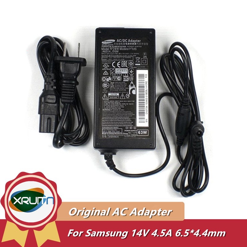 Original SAD06314-UV 6314_DSM AD-6314N 14V 4.5A AC Adapter Charger สําหรับ Samsung S27B750V S24B750H