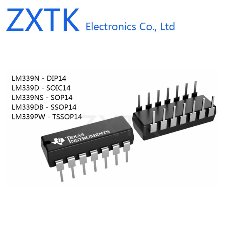 TI Quad ตัวเปรียบเทียบเฟืองท้าย LM339series LM339N LM339D LM339NS LM339DB LM339PW