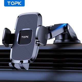 Topk D35 ที่วางโทรศัพท์มือถือ และแดชบอร์ดรถยนต์ สําหรับรถยนต์ 360° ที่วางโทรศัพท์มือถือ แบบหมุนได้ สําหรับโทรศัพท์มือถือทุกรุ่น