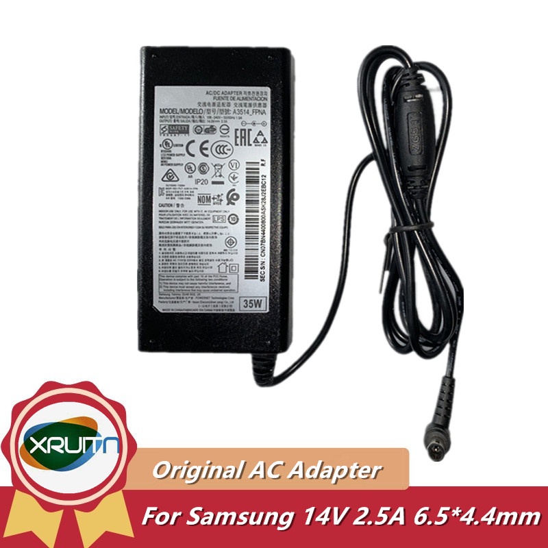 ของแท้ A3514_DSM A3514_ESM 14V 2.5A 35W AC DC Power Adapter Charger สําหรับ Samsung LS27E510CS/EN S2