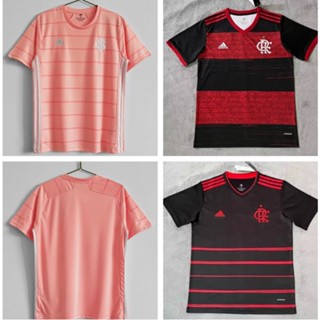 เสื้อกีฬาแขนสั้น ลายทีมชาติฟุตบอล Flamengo Jersey 21-22 สีชมพู 2021 2022