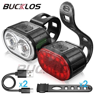 Bucklos ไฟท้ายจักรยาน LED กันน้ํา แบบพกพา ชาร์จ USB