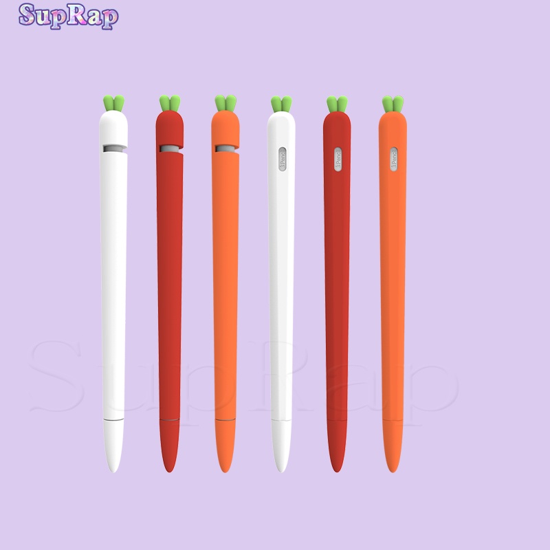 เคสแท็บเล็ต ซิลิโคนนุ่ม บางมาก ลายแครอทน่ารัก สําหรับ Apple Pencil 2 1 Gen iPad